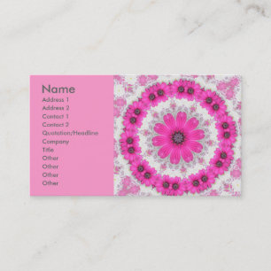 Carte De Visite mandala fleur rose n°4