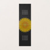 Carte De Visite Mandala fleuri floral d'or (Intérieur déplié)