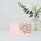 Carte De Visite Mandala floral abstrait de l'or | d'instructeur de (Debout devant)