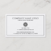Carte De Visite Mandala Floral Blanc Et Noir (Dos)
