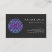 Carte De Visite Mandala floral coloré (Dos)