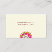 Carte De Visite Mandala floral coloré (Dos)
