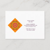 Carte De Visite Mandala. floral ethnique (Dos)