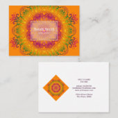 Carte De Visite Mandala. floral ethnique (Devant / Derrière)