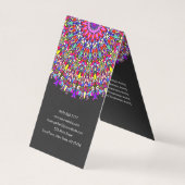 Carte De Visite Mandala floral heureux (Dos)