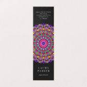 Carte De Visite Mandala floral heureux (Extérieur déplié)