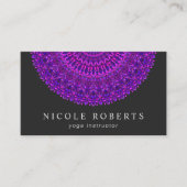 Carte De Visite Mandala floral pourpre (Devant)