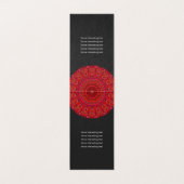 Carte De Visite Mandala floral rouge (Intérieur déplié)