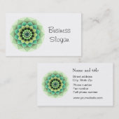 Carte De Visite Mandala Flower Connect avec votre client (Devant / Derrière)