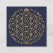 Carte de visite Mandala Gold et Blue Simple (Dos)