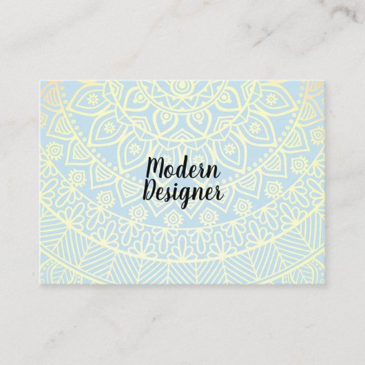 Carte De Visite Mandala Gold Motif et Grunge (Devant)