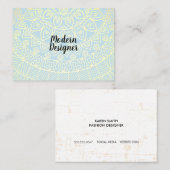 Carte De Visite Mandala Gold Motif et Grunge (Devant / Derrière)