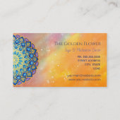 Carte De Visite Mandala Golden Flower Blue violet (Dos)