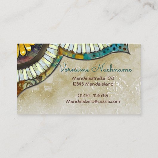 Carte De Visite Mandala Happiness (Dos)