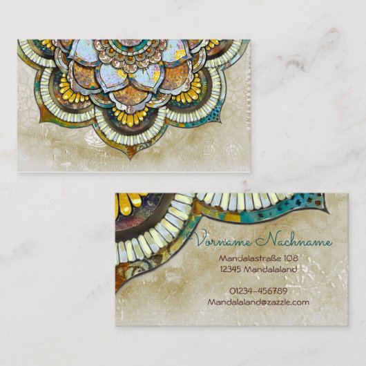 Carte De Visite Mandala Happiness (Devant / Derrière)