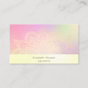 Carte De Visite Mandala holographique moderne élégant