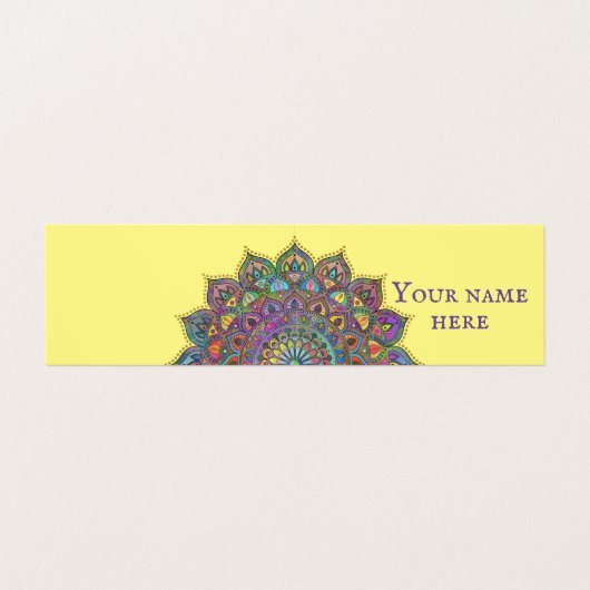 Carte De Visite Mandala Inde Style 1 (Extérieur déplié)