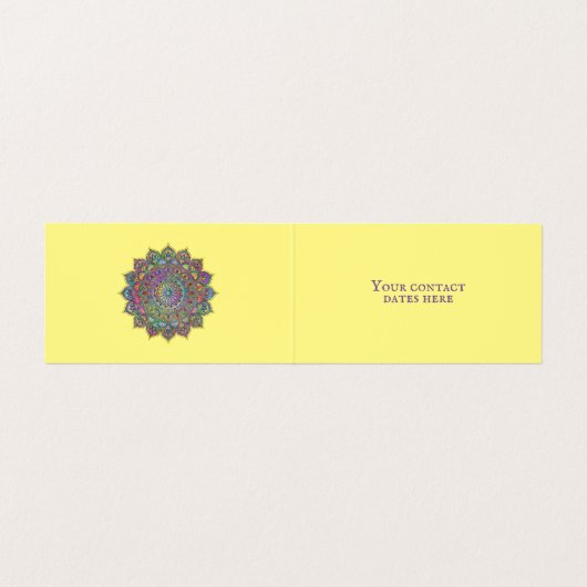 Carte De Visite Mandala Inde Style 1 (Intérieur déplié)