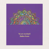 Carte De Visite Mandala Inde Style 1 (Intérieur déplié)