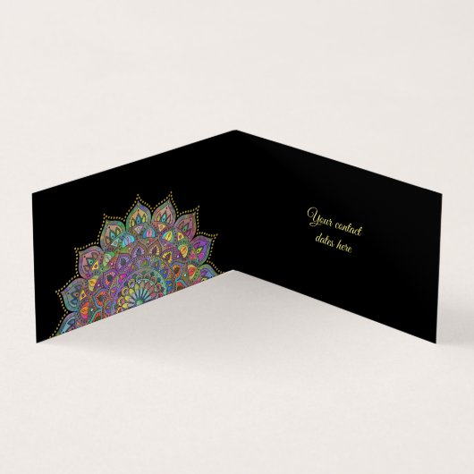 Carte De Visite Mandala Inde Style 1 (Intérieur)
