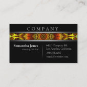 Carte De Visite Mandala jaune moderne (Dos)