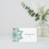 Carte De Visite Mandala LMT Turquoise de Bohême (Debout devant)