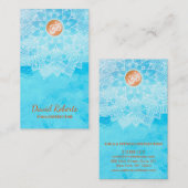 CARTE DE VISITE MANDALA LOGO CUSTOMISÉ YOGA INSTRUCTEUR (Devant / Derrière)