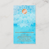 CARTE DE VISITE MANDALA LOGO CUSTOMISÉ YOGA INSTRUCTEUR (Dos)