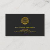 CARTE DE VISITE MANDALA LOGO CUSTOMISÉ YOGA INSTRUCTEUR (Dos)