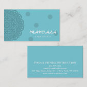 CARTE DE VISITE MANDALA LOGO CUSTOMISÉ YOGA INSTRUCTEUR (Devant / Derrière)