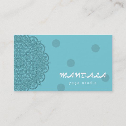 CARTE DE VISITE MANDALA LOGO CUSTOMISÉ YOGA INSTRUCTEUR (Devant)