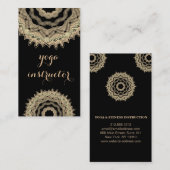 CARTE DE VISITE MANDALA LOGO CUSTOMISÉ YOGA INSTRUCTEUR (Devant / Derrière)