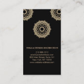 CARTE DE VISITE MANDALA LOGO CUSTOMISÉ YOGA INSTRUCTEUR (Dos)