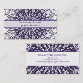 CARTE DE VISITE MANDALA LOGO CUSTOMISÉ YOGA INSTRUCTEUR (Devant / Derrière)