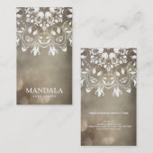 CARTE DE VISITE MANDALA LOGO CUSTOMISÉ YOGA INSTRUCTEUR (Devant / Derrière)