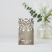 CARTE DE VISITE MANDALA LOGO CUSTOMISÉ YOGA INSTRUCTEUR (Debout devant)