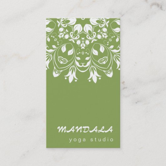 CARTE DE VISITE MANDALA LOGO CUSTOMISÉ YOGA INSTRUCTEUR (Devant)
