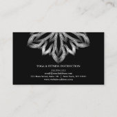 CARTE DE VISITE MANDALA LOGO CUSTOMISÉ YOGA INSTRUCTEUR (Dos)