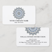 CARTE DE VISITE MANDALA LOGO CUSTOMISÉ YOGA INSTRUCTEUR (Devant / Derrière)