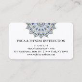 CARTE DE VISITE MANDALA LOGO CUSTOMISÉ YOGA INSTRUCTEUR (Dos)