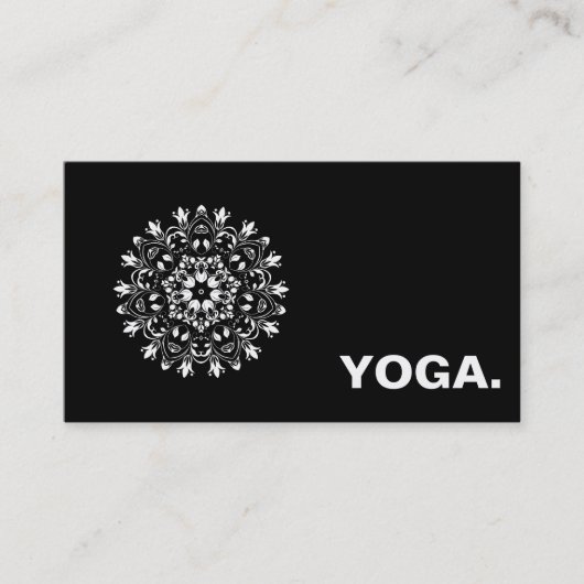 CARTE DE VISITE MANDALA LOGO CUSTOMISÉ YOGA INSTRUCTEUR (Devant)