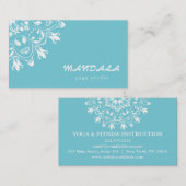 CARTE DE VISITE MANDALA LOGO CUSTOMISÉ YOGA INSTRUCTEUR (Devant / Derrière)