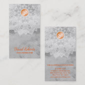 CARTE DE VISITE MANDALA LOGO CUSTOMISÉ YOGA INSTRUCTEUR (Devant / Derrière)