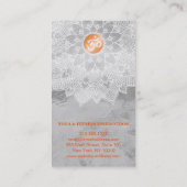 CARTE DE VISITE MANDALA LOGO CUSTOMISÉ YOGA INSTRUCTEUR (Dos)