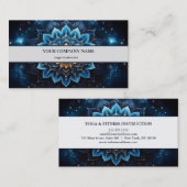 CARTE DE VISITE MANDALA LOGO CUSTOMISÉ YOGA INSTRUCTEUR (Devant / Derrière)