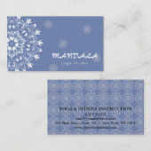 CARTE DE VISITE MANDALA LOGO CUSTOMISÉ YOGA INSTRUCTEUR (Devant / Derrière)