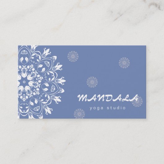 CARTE DE VISITE MANDALA LOGO CUSTOMISÉ YOGA INSTRUCTEUR (Devant)