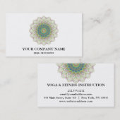 CARTE DE VISITE MANDALA LOGO CUSTOMISÉ YOGA INSTRUCTEUR (Devant / Derrière)