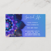 Carte De Visite Mandala Lotus Bleu (Dos)