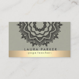 Carte De Visite Mandala Lotus Fleur Yoga Méditation Holistique